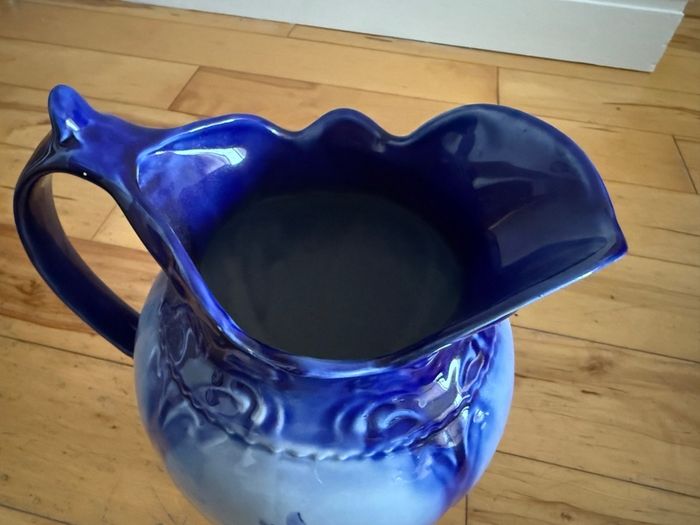 Staffordshire England Flow Blue Pitcher