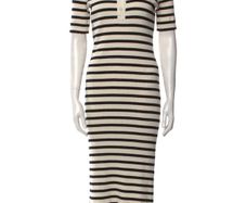 Ganni Striped Ribbed Knit Dress Size Small