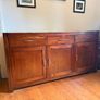 Solid hardwood sideboard with matching mirror Image 6