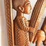 African  relief figurines /statues/ carving wood relief 3 villagers and a donkey ornaments decor masks home wooden hand carved tribal great gift presents hard wood timber beautiful decorative piece Image 2