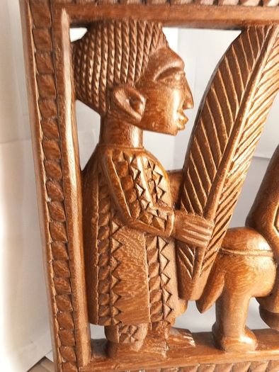 African  relief figurines /statues/ carving wood relief 3 villagers and a donkey ornaments decor masks home wooden hand carved tribal great gift presents hard wood timber beautiful decorative piece
