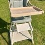 1950s Solid Wood Upholstered Highchair Image 2