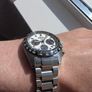Seiko Prospex Speedtimer Solar 39mm Chronograph White Dial Steel Case Bracelet Watch Image 5