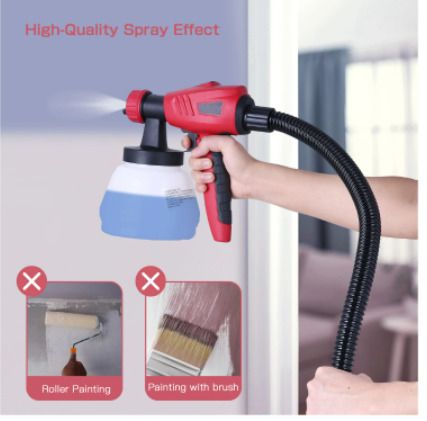 800W Electric Spray Gun 1300ML Large Capacity High Power Paint Sprayer 3 Nozzle Sizes Adjustable