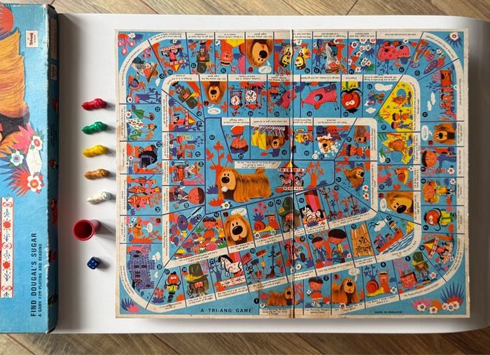 Vintage 1967 Tri-ang Magic Roundabout Game Boxed