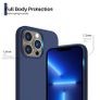 Liquid Silicone Shockproof Case For iPhone 13 Pro Luxury Soft Phone Cover Blue New - FHT6IP13PLK Image 7