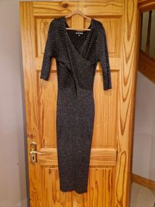 Black metallic dress