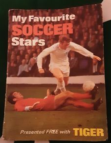 vintage collectable book of past football star's