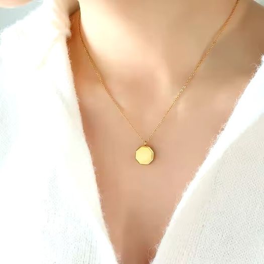 The Sleek Brushed Pendant Necklace Available with Custom Engraving