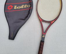 Vintage Lotto Nova Wood Tennis Racket + Original Case