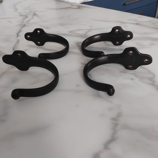 Black Door Handles, Tie Backs and Crome Light Switches