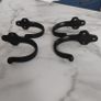 Black Door Handles, Tie Backs and Crome Light Switches Image 5