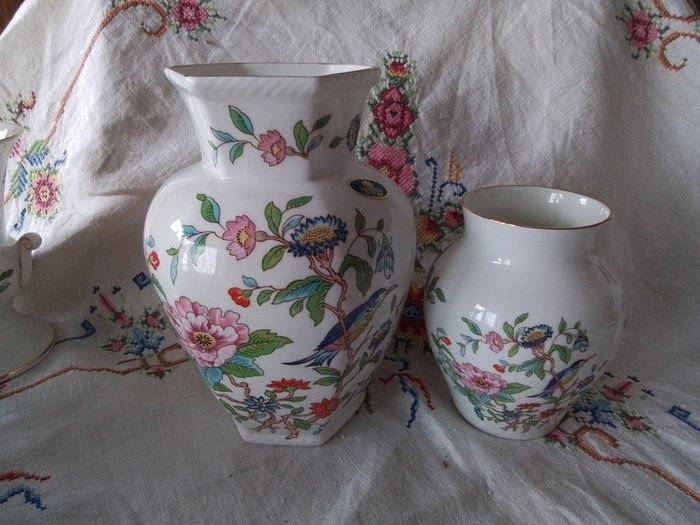 Aynsley Pembroke Hexagonal Vase + Another