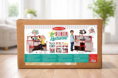 Brand New Melissa & Doug Wooden Diner Set Sealed Box Perfect Gift