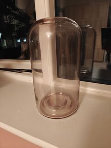 pink glass vase