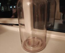 pink glass vase