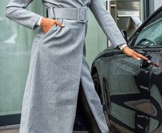 quality Trendy Long Coat with Belt sizes s m l xl