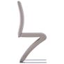 Dining Chairs with Zigzag Shape 2 pcs Cappuccino Faux Leather Image 4