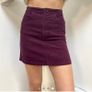 Zara Corduroy burgundy mini skirt Image 2