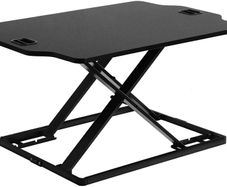 _Sit Standing Desk Height-Adjustable Desk Attachment, Ergonomic Desk Converter for Computer, Laptop and Office Supplies, Compatible with Monitor Holder, Black