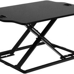 _Sit Standing Desk Height-Adjustable Desk Attachment, Ergonomic Desk Converter for Computer, Laptop and Office Supplies, Compatible with Monitor Holder, Black