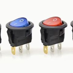 4 pcs LED Color Changing Rocker Switches, 12V 20A, 3-Pin, On/Off, new.