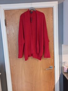 Primark  Red Cardigan.   S.XL - 18-20.   B.N.W.T.