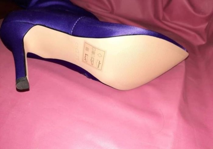 thigh high stiletto purple boots Aldo size 6  BNIB