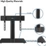 Universal Table Top Pedestal TV Stand with Bracket for 26-55 LCD/LED/Plasma TVs-Height Adjustable TV stand with 8mm Tempered Glass Base & Cable Management-Holds 40 KG & Max.VESA 400x400mm Image 5