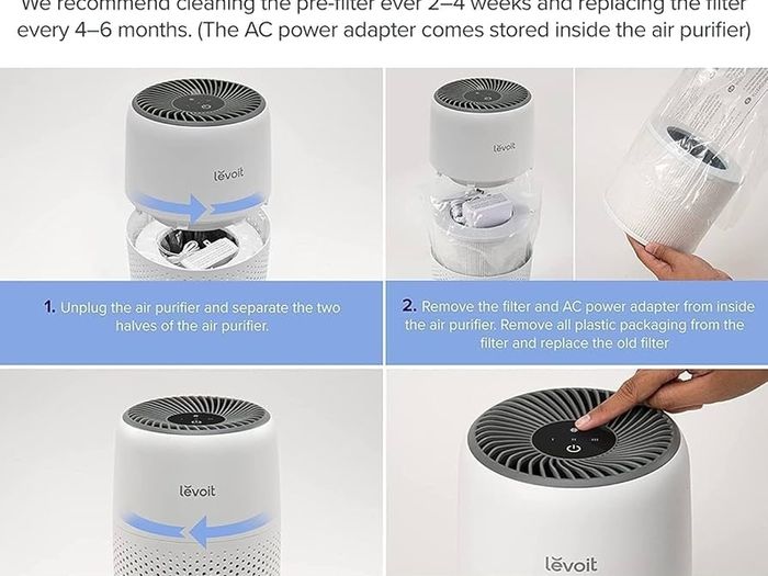 Air Purifier for Bedroom Home, Quiet HEPA Filter Cleaner with Fragrance Sponge & 3 Speed for Better Sleep, Air Frenshener, Allergies, Dust, Pet Dander, Odour, Smoke, Office, Desktop, Core Mini