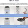 Air Purifier for Bedroom Home, Quiet HEPA Filter Cleaner with Fragrance Sponge & 3 Speed for Better Sleep, Air Frenshener, Allergies, Dust, Pet Dander, Odour, Smoke, Office, Desktop, Core Mini Image 8