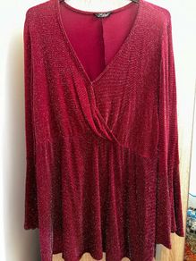 Red glitzy dress UK 22