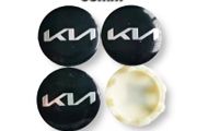 4x KIA Wheel Centre Cap Alloy Hub New Set Of 4 Centre Caps Black / Silver 58mm  Hubcaps centre caps K5 K9 K3 Sportage Sorrento