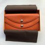 TODS Wallet Leather Foldover  Orange NEW Image 3