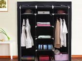 Canvas Wardrobe Cupboard Clothes Hanging Rail FREE DELIVERY NATIONWIDE