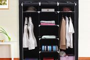 Canvas Wardrobe Cupboard Clothes Hanging Rail FREE DELIVERY NATIONWIDE