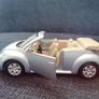 Silver VW Beetle Convertible Diecast Car Image 8