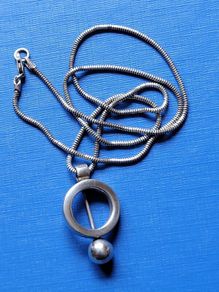 silver chain and pendant