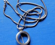 silver chain and pendant