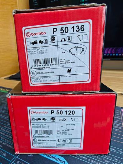 Brembo Front & Rear Brake Pads + Wear Sensors for Mercedes E-Class W213 (NEW)