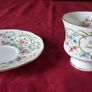 Rare Elizabethan Staffordshire Fine Bone China July Flower Of The Month Tea Cup And Saucer Made in England Image 5