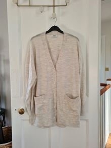 COS 100% Wool, Oversized Cardigan Soft Knit, Size M (Fits L)