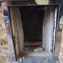 Tiled fireplace with chrome inner surround Image 4
