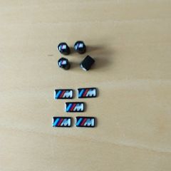 Brand New BMW M-Sports Wheel Stickers x5 + Msports Dust Caps x4