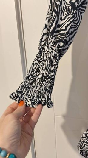black and white dress