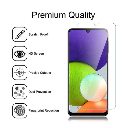 For Samsung Galaxy A22 Tempered Glass Screen Protector Saver Cover Case Friendly New - FHT08SMTG