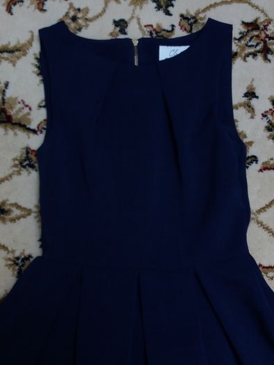 Designer Dress uk8 as new navy with lace