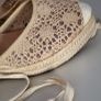 Boutique canvas and lace wedges Sz 40 (Fit 6 - 6.5 UK) Image 5