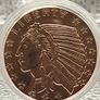 1avdp oz Fine 999 Copper Bullion Incuse Indian Head Round.(L) Image 2