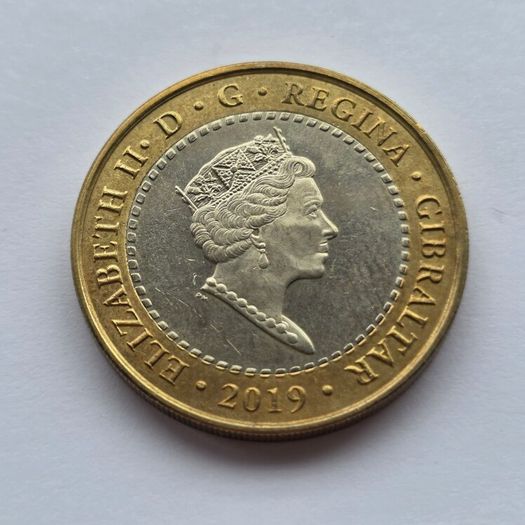 Gibraltar 2 Pound Coin Island Games UNC